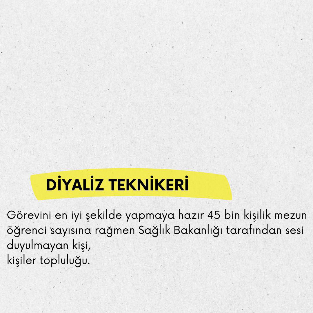 rmeysacaglar's tweet photo. Bizler görevimizi yapmaya hazırız. Diyaliz teknikerlerindir. Hemşireler servislerine! @drmemisoglu #MemişoğluDiyalizeAtama https://t.co/vSdXLUYy9F