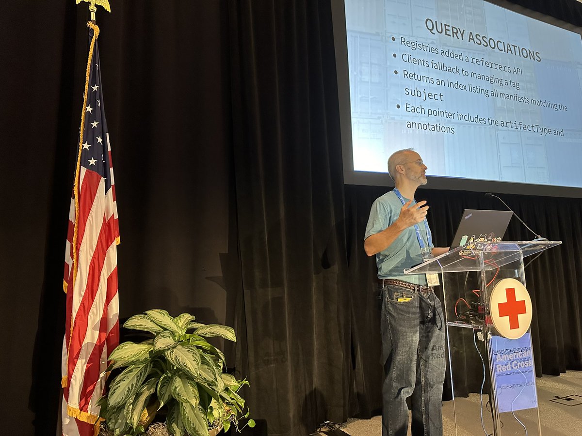 Kubernetes Community Days DC (@kcdwashingtondc) on Twitter photo OCI Image and Distribution Spec 1.1
Presented by: <a href="/sudo_bmitch/">Brandon Mitchell 💙🇺🇦💛</a>
#KCDWashingtonDC OCI Image and Distribution Spec 1.1
Presented by: <a href="/sudo_bmitch/">Brandon Mitchell 💙🇺🇦💛</a>
#KCDWashingtonDC
