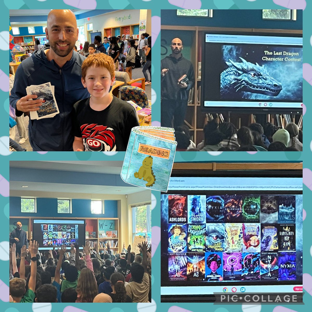 Today’s author visit by Scott Reintgen was fantastic! He said, “No one else can write your story because only you have the unique perspective to tell it.” He shared both his local &amp; global books with us! #RecognizePerspectives #HighEngagement #ExcitedtoRead <a href="/MollyMo518/">Molly Montgomery</a>