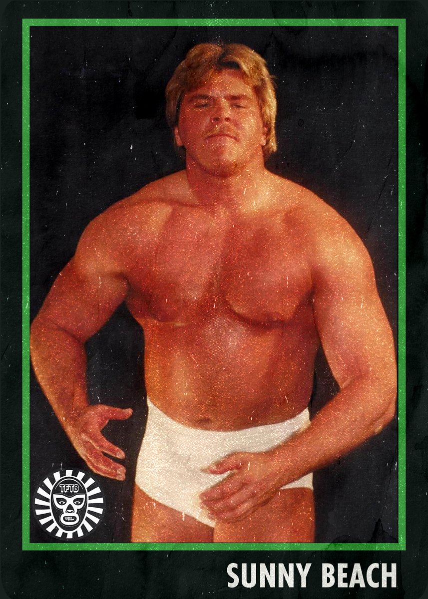 Thanks4TheBumps's tweet image. It's Trading Card Tuesday. Today's focus: Sunny Beach (who was born on this day in 1963). Full details on our insta page.

#TCT #TradingCardTuesday #WrestlingCards #TFTB #ThanksForTheBumps #SunnyBeach #UWF #UmpireCards