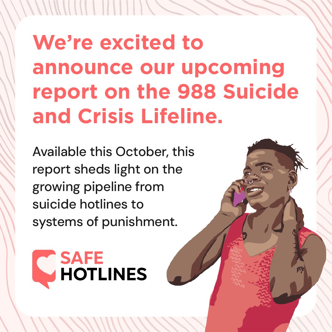 Join us for the launch of our upcoming report revealing key findings on the 988 Suicide &amp; Crisis Lifeline. Everyone deserves safe, consent-based support in their toughest moments. Let’s work together to make that a reality. RSVP now: bit.ly/988-Report-Rel…
