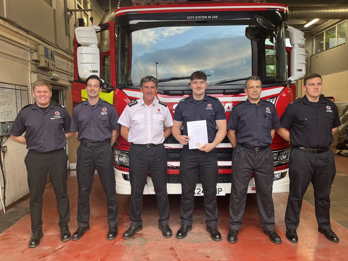 Congratulations to Firefighter Andy Knott and Firefighter Tom Jobson who were presented with their apprenticeship certificates today. Both candidates achieved a distinction with the support by their colleagues at Garston Fire Station.