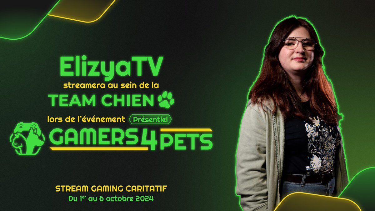🎉 C'est officiel ! <a href="/ElizyaTv/">ElizyaTV</a> sera présente à l'événement physique Gamers4Pets à Lyon ! 🎮✨
Streameuse hors pair sur des jeux stratégiques aux skills exigeants tels que des Action-RPG souls-like ou des FPS, elle offre des streams à la fois intenses et divertissants.