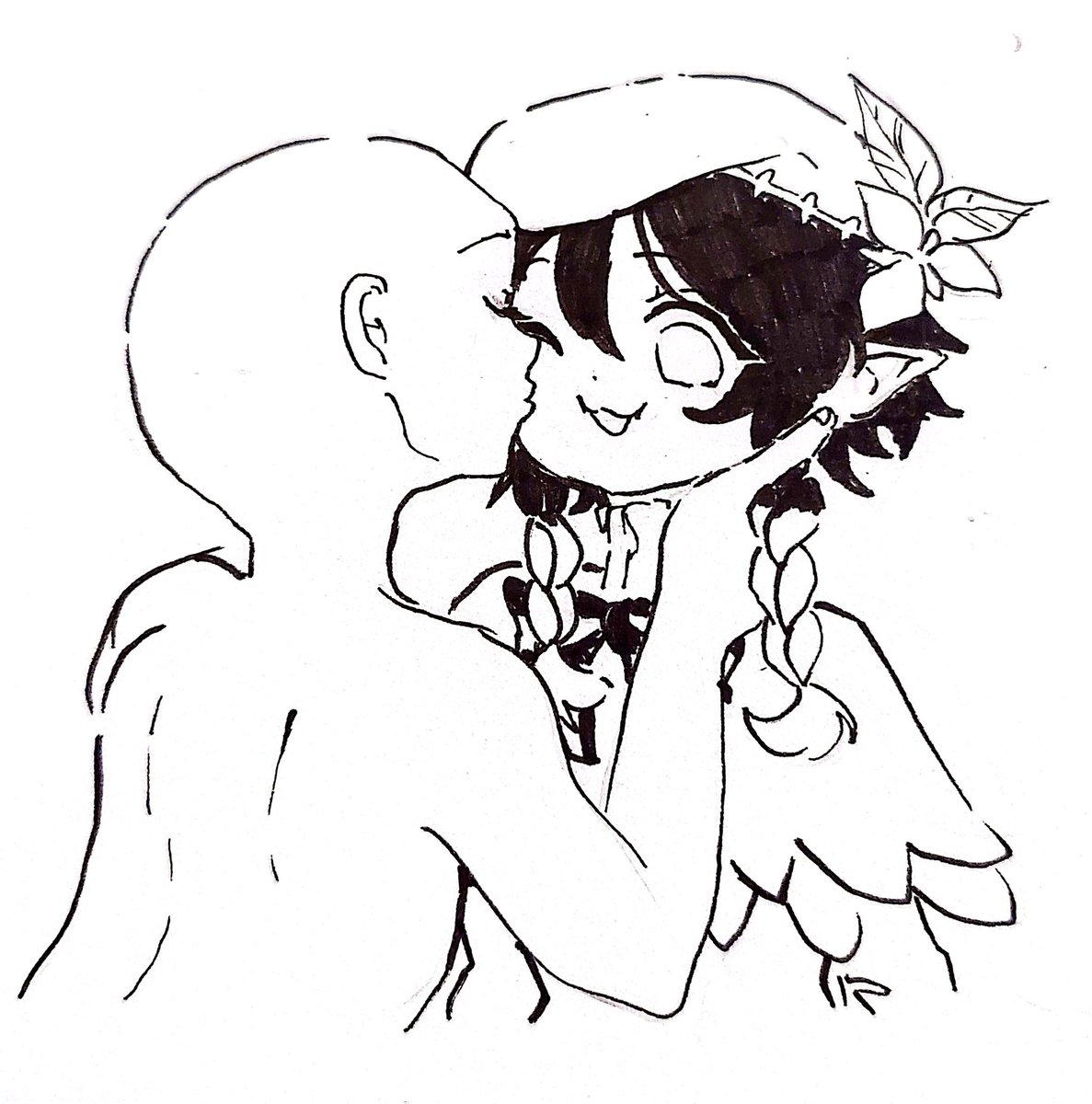turtluxium's tweet image. Fellow Venti lovers, I humbly bring to you a Venti smooch base you can use, cuz he deserves all the love in the world. Feel free to use it :)