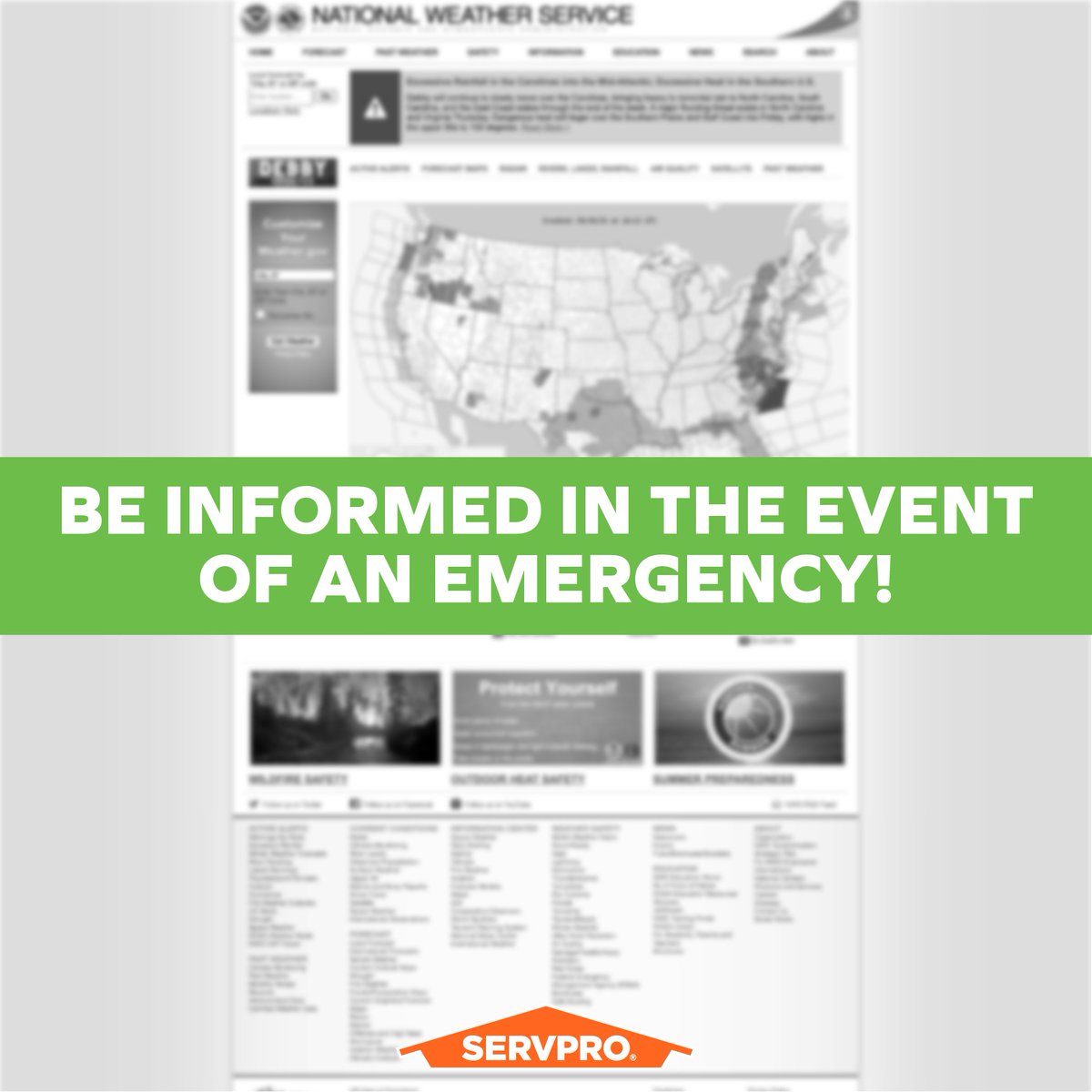 Be informed in the event of an emergency! You can receive important lifesaving alerts no matter where you are - home, school, or work. Sign up here: weather.gov