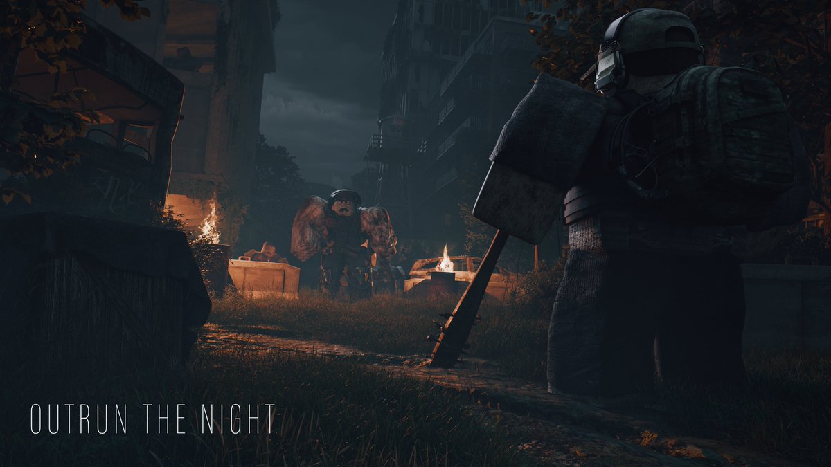 "Outrun the Night"  is a practice project I've been working on featuring Dying light and Last of us concepts. Very interesting to make!  

#RobloxDev #RobloxGFX #ROBLOX #robloxart   

Interested in ordering from me? Order via Discord/Twitter :<a href="/zNxghtmare112/">zNxghtmare112</a>