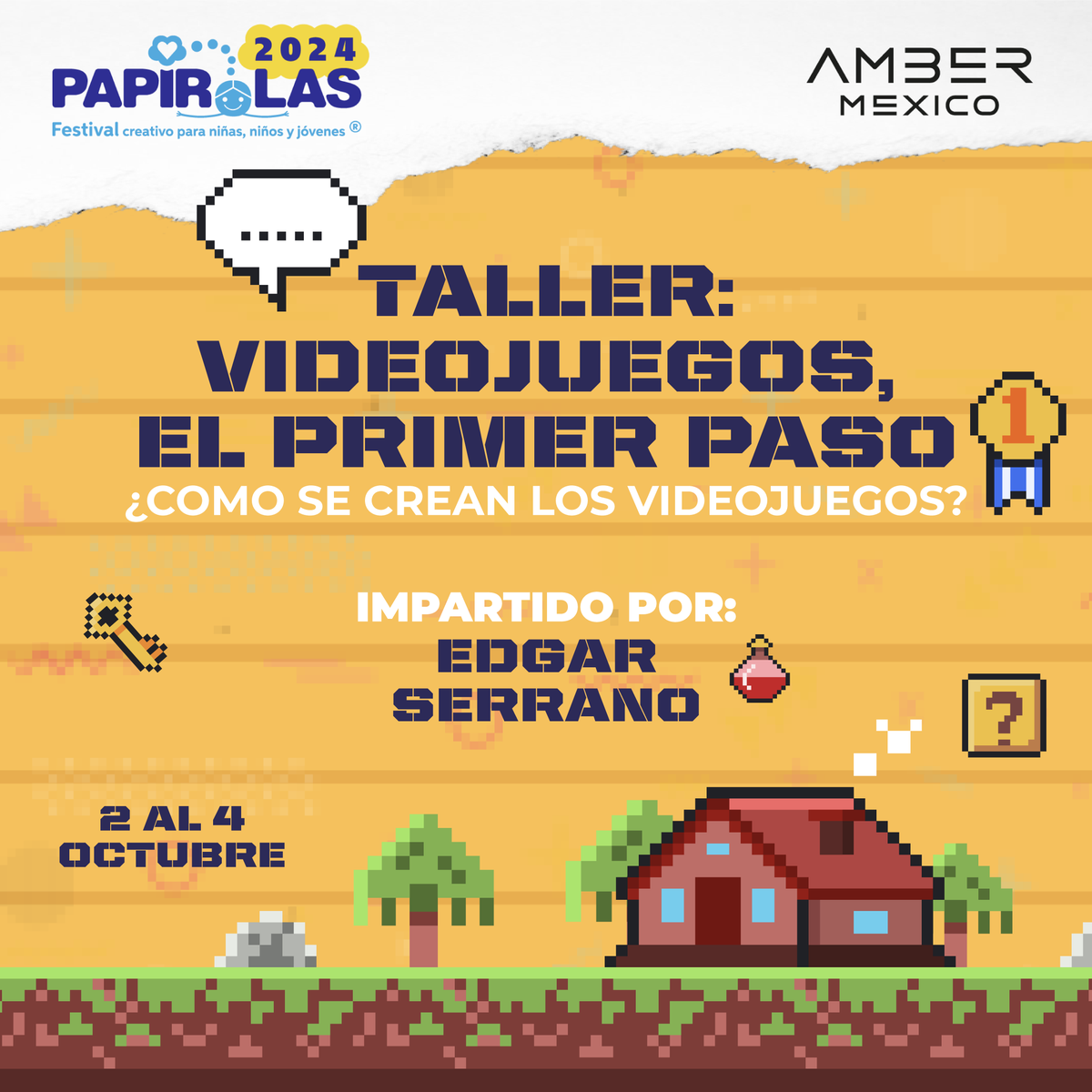 karaokulta's tweet image. 🎮✨ ¡Nos vemos en Papirolas 2024! 🌟

🕒 Horario: De 9:00 a 10:00 a.m.

📍 Lugar: Papirolas 2024 en Conjunto con Santander, Zapopan, Jal.

#Papirolas2024  #DesarrolloDeVideojuegos #CreatividadEnTecnología #Gaming