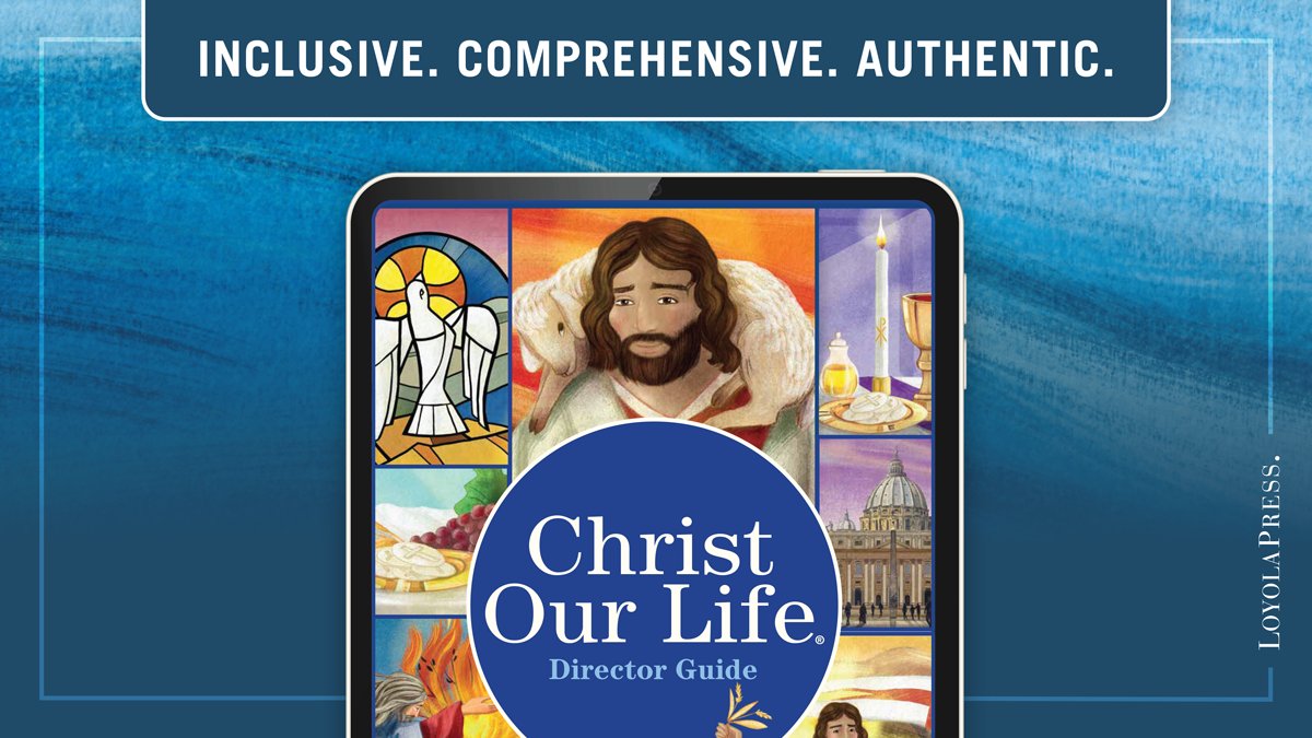 loyolapress's tweet photo. Discover the updated #ChristOurLife program from #LoyolaPress! It's inclusive, comprehensive, and true to our faith traditions. The easy-to-use guides drive meaningful instruction every step of the way. Learn more: https://t.co/mEE1X46vWi. https://t.co/FGx7wZnMoz