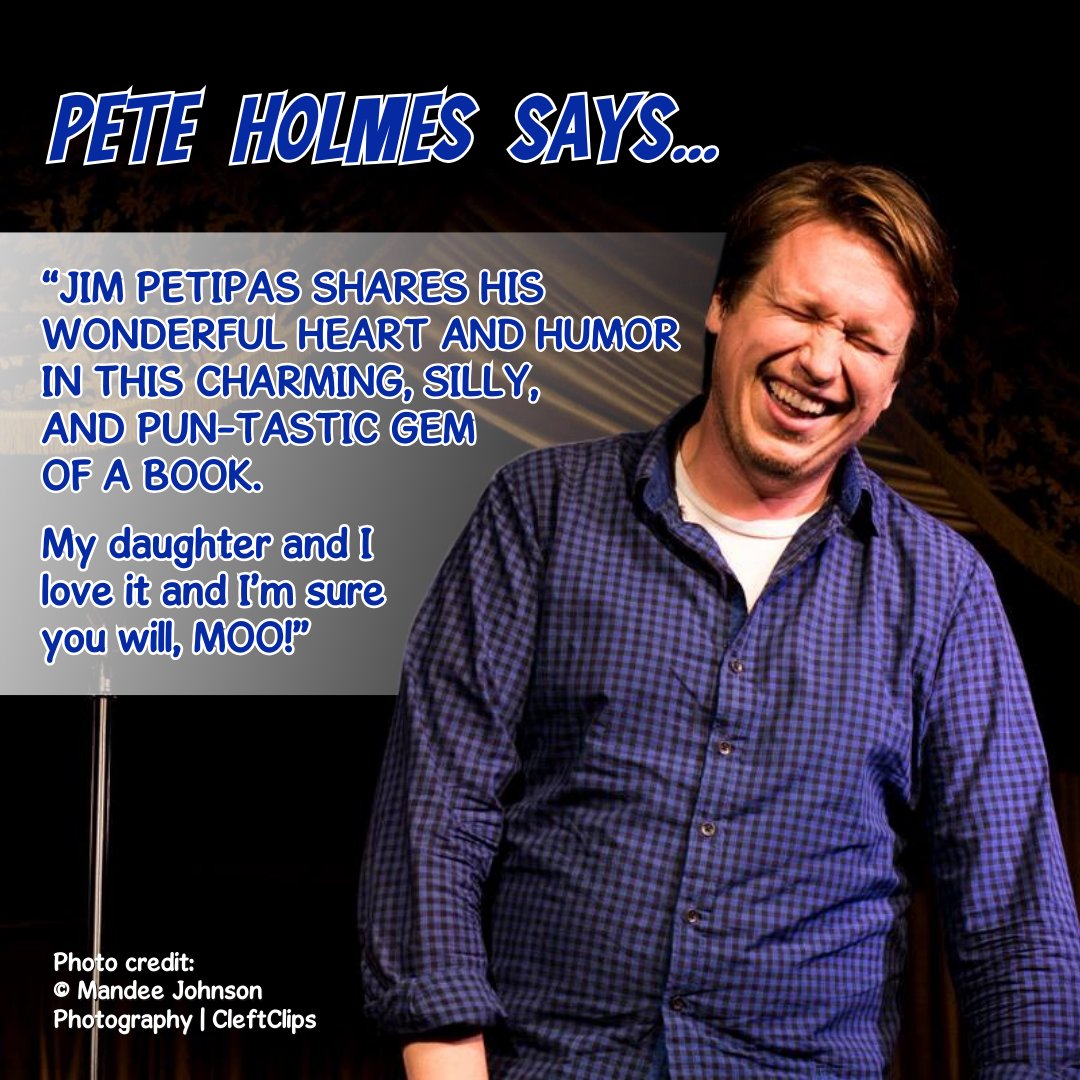 TheCowsGoMoo1's tweet photo. What an honor! Our Fan of the Week is none other than PETE HOLMES. 🤡

I’m glad to call him an old friend. He’s been incredibly supportive of my work, and I hope you can show him the same support on his “The Feelin' It” tour. 🎤 https://t.co/Jz2iNTOWu3