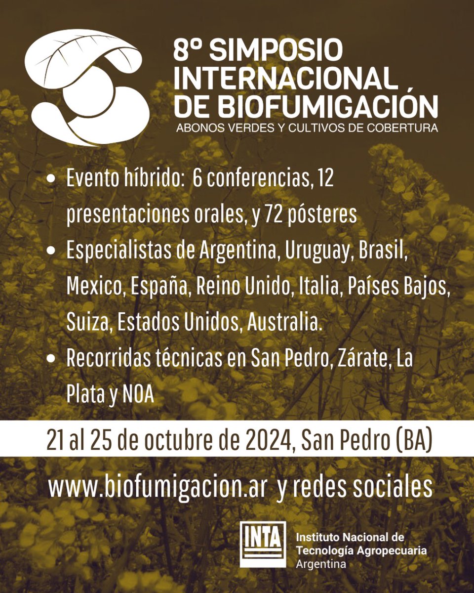 8th international symposium on biofumigation (@biofumigationar) on Twitter photo 