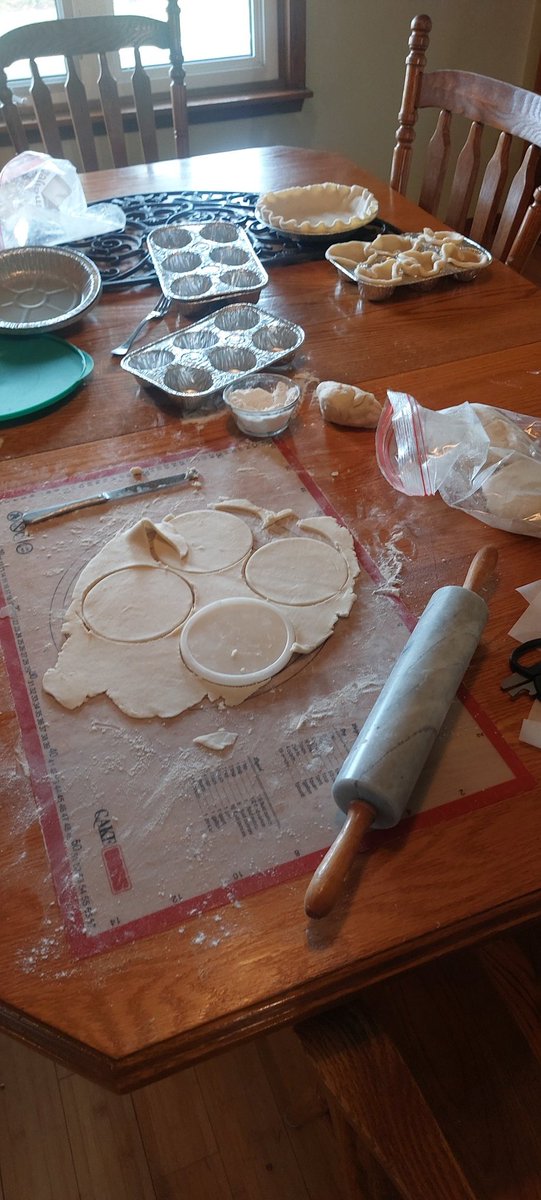 BirnamPork's tweet photo. Might have to start taking up offers on taste testers. Not a good week to be on a carnivore diet. Happy it rained today, no idea when else I'd get this done! #pie #pieauction #fair https://t.co/lF9qMKLhWS