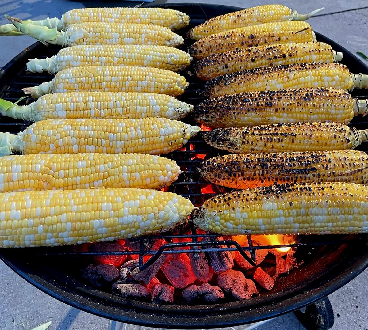 New on tap at Bull &amp; Bush Brewery:

Grilled Corn Cream Ale (6% ABV)- Classic Cream Ale brewed with flaked maize and  grilled Colorado sweet corn. 

We grilled bushel after bushel of Colorado sweet corn to golden brown perfection and shucked it into both the mash and secondary.