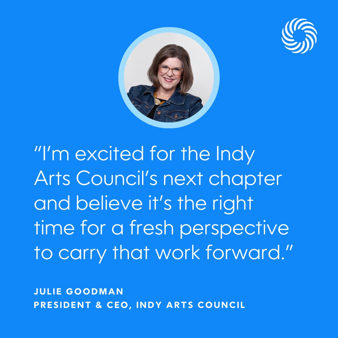 artscouncilindy's tweet photo. IMPORTANT UPDATE Julie Goodman has made the difficult decision to step down from her role as President and CEO of Indy Arts Council to focus on important personal goals related to her health and family priorities.

Full story at https://t.co/M5xzyMZqXn https://t.co/kJyyTwEbQs