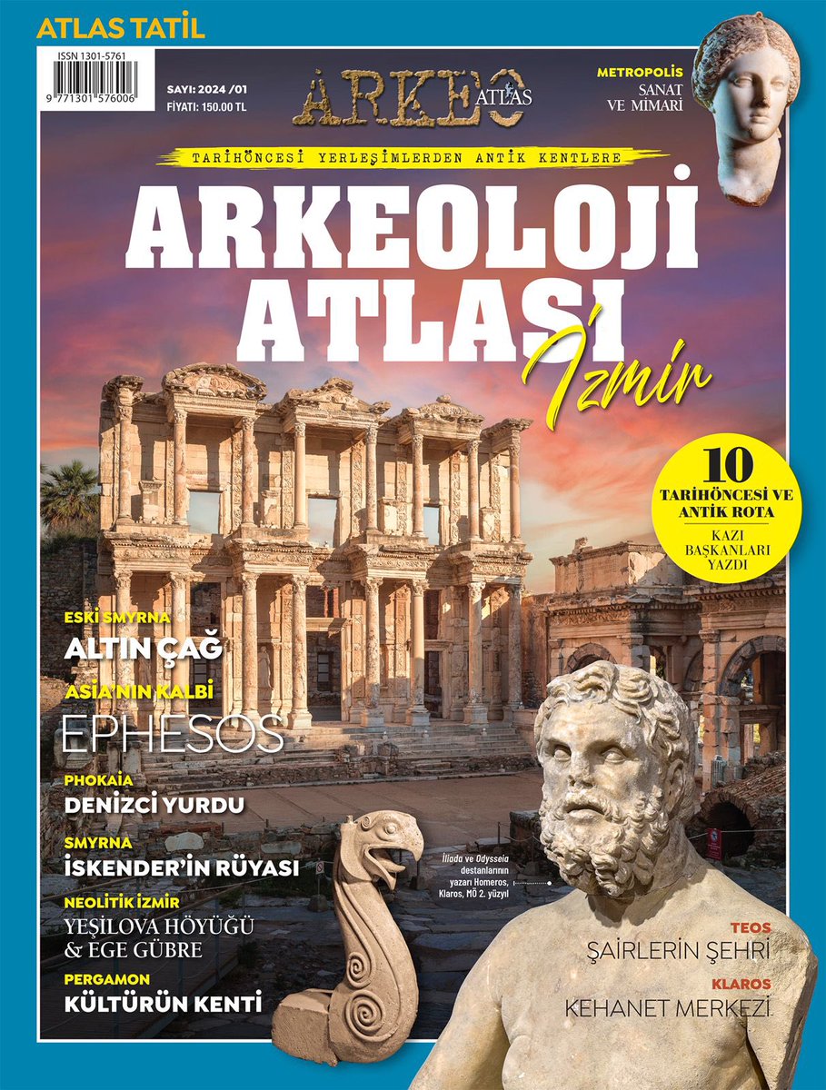 #ArkeoAtlas’tan özel kent sayısı: İzmir Arkeoloji Atlası!

Tarihöncesi yerleşimlerden antik kentlere İzmir’in 10 önemli arkeolojik alanını kazı başkanları yazdı. Arkeolojik alanların dışında İzmir’in tarihi yapıları ve müzelerinin de yer aldığı İzmir Arkeoloji Atlası okurlarıyla