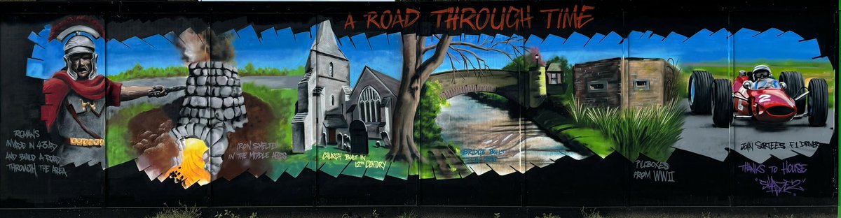 Shade2_UK's tweet image. Second mural at Spital’s Cross in Edenbridge, inspired by the young people at @HOUSEedencentre 
@SDC_newsdesk