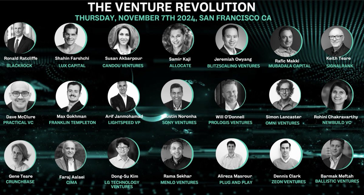 KAYVANB's tweet photo. "The Venture Revolution" brings together all the entities in the Venture Capital ecosystem to share insights on how AI and global economic conditions are impacting the way investors work and make investment decisions. Join Me! https://t.co/k6M6Tf7bJi https://t.co/8mOAcmtdLk