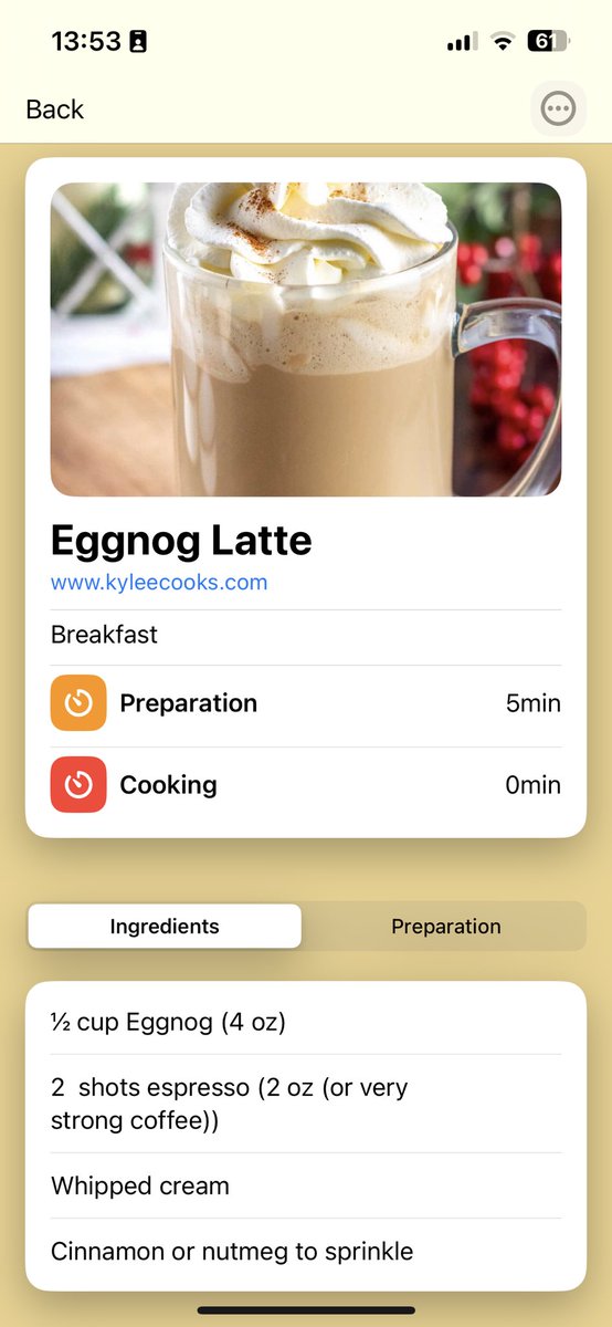 Eggnog Latte