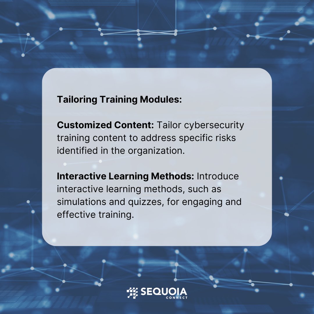 SequoiaConnect's tweet image. Fortify your organization against cyber threats! Follow our step-by-step guide on assessing risks, tailoring training modules, and implementing continuous improvement strategies for effective cybersecurity awareness training. 🔒🌐 #SequoiaConnect #CybersecurityTraining #TechHowTo