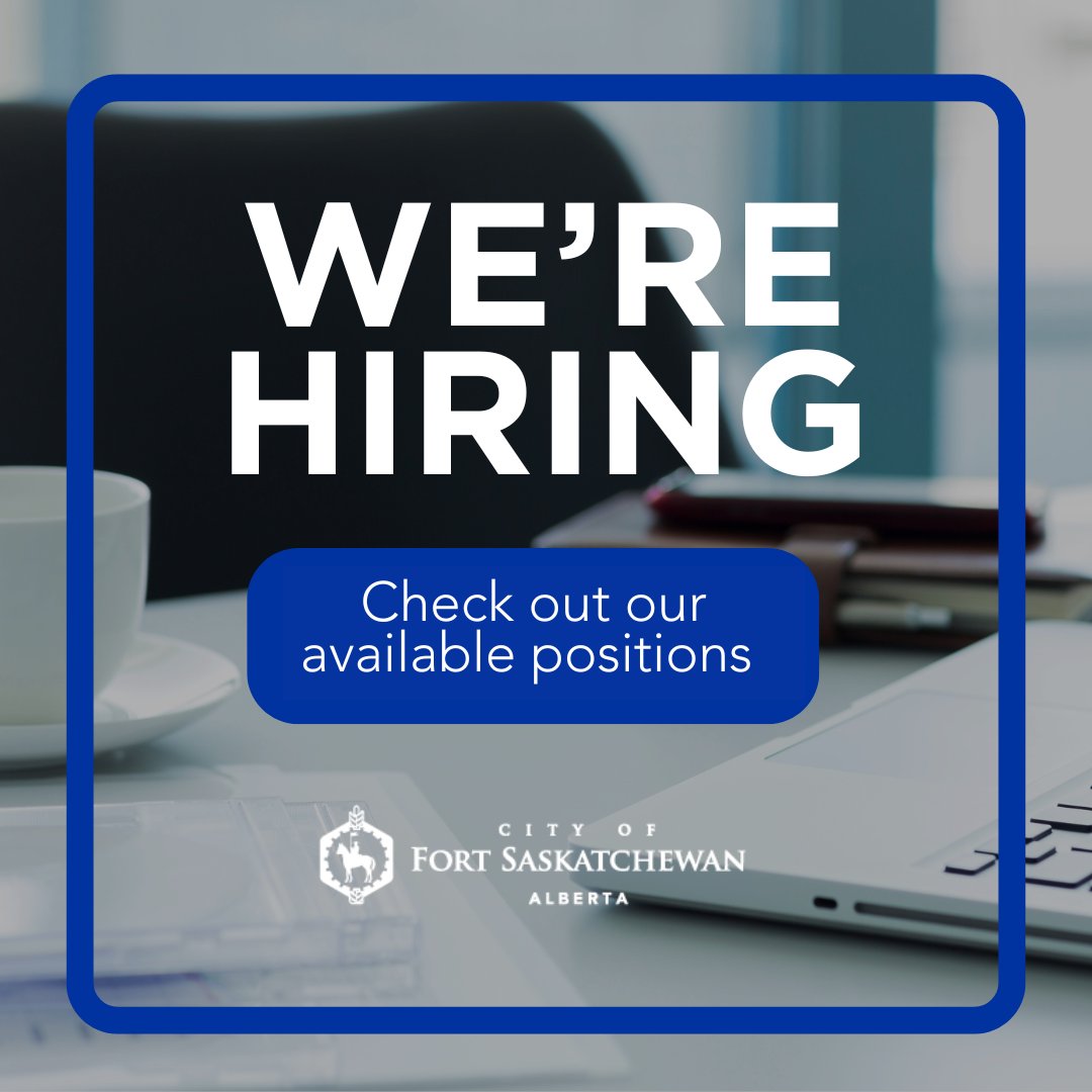 Looking for your next opportunity? The City of Fort Saskatchewan is hiring! We're seeking passionate individuals ready to make a difference in our community. 

ow.ly/jcuz50Tlwwy