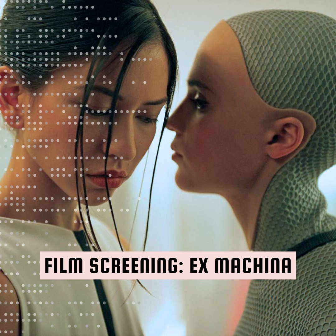 Happening next week! Don't miss our dinner and film event next Tuesday.

TUESDAY, OCT 1
6:00PM: Dinner* (Commons Dining Hall)
7:30PM: Film Screening of Ex Machina (THEA 206)

*Dinner is NOT provided