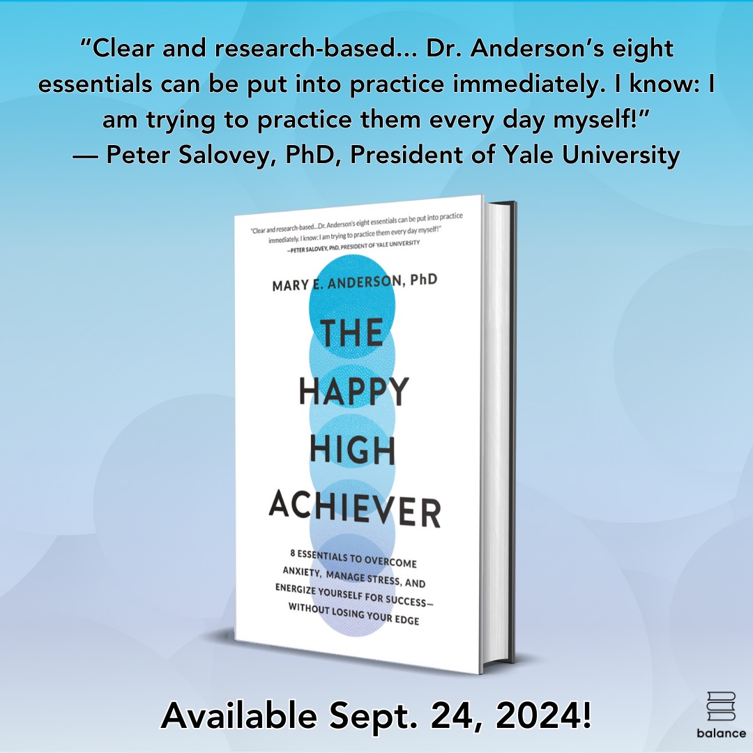 It's finally here! 🎉 My aunt, Mary Anderson, Ph.D., just launched her new book, "The Happy High Achiever." If you're someone who dreams big and wants to succeed without sacrificing your mental health, this book is for you! 

Grab your copy here: amazon.com/Happy-High-Ach…
