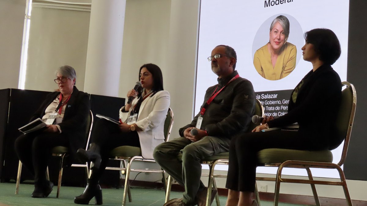 <a href="/MinInterior/">MinInterior Colombia</a> En este panel nos acompañaron Claudia Montes, Directora Nacional del Movimiento Valientes de Honduras (<a href="/valienteslatam/">Movimiento de Valientes Latinoamérica y el Caribe</a>), Catherine Vergara y Jesús Figueroa del #EquipoDeTrata de <a href="/MinInterior/">MinInterior Colombia</a>.