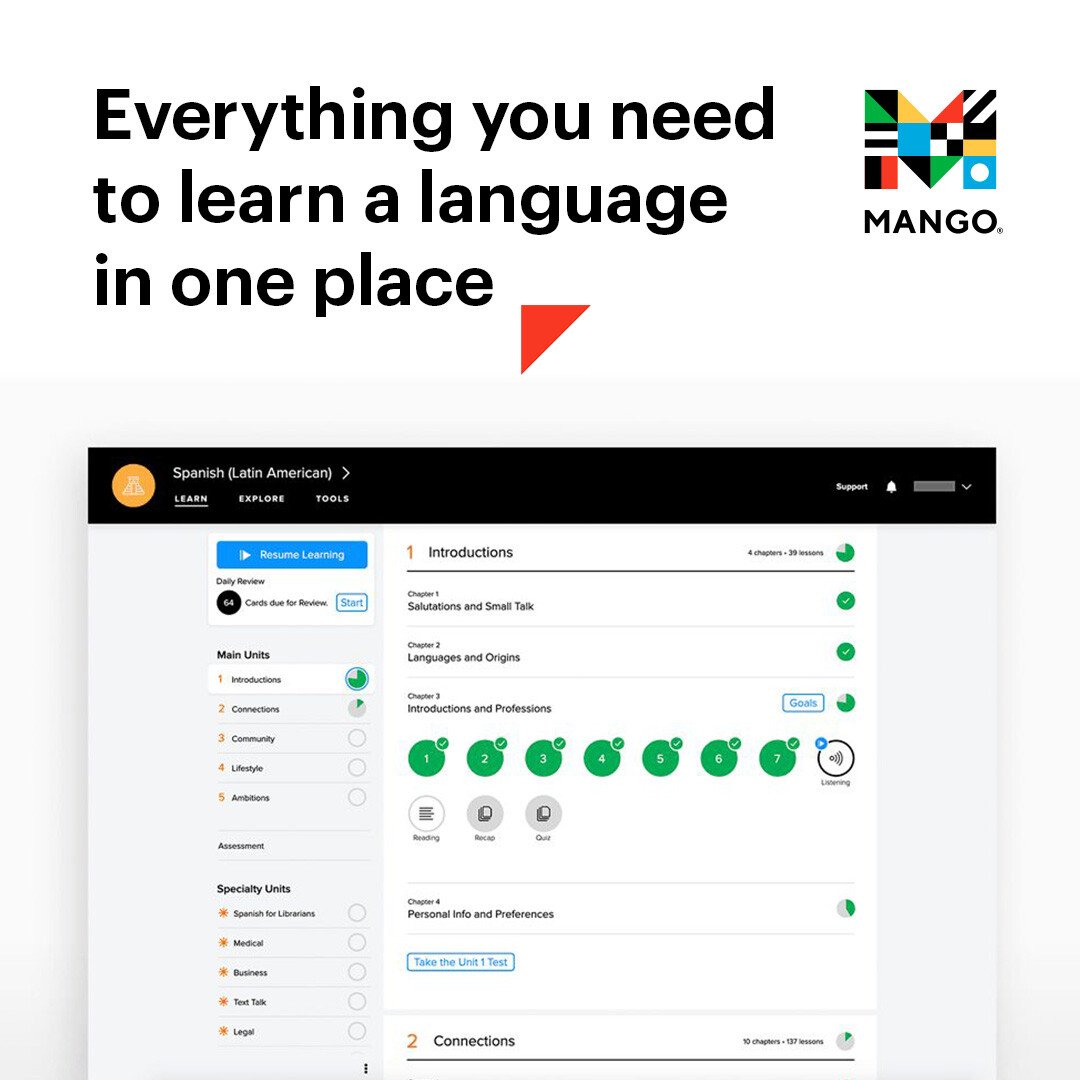 MangoLanguages's tweet image. We prioritize a user-friendly & straightforward app interface so you can focus on learning a language. Learning activities are front & center w/ easily accessible progress reviews & content structure ideal for serious language learners.
Download our app today for iOS or Android!