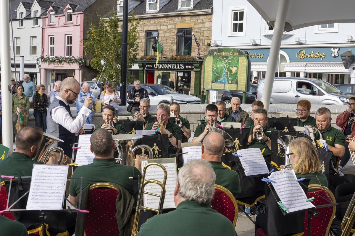 Great first outing with #StrabaneBrass in #DonegalTown 🎶🎼🎺☀️
