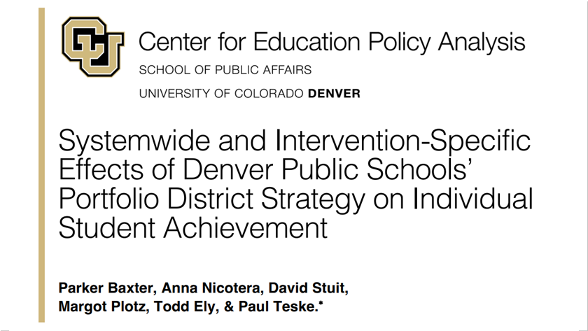 Parker_Baxter's tweet photo. This week my colleagues &amp; I @CUDenverSPA released new research examining the impact of Denver Public Schools' portfolio district strategy on individual student achievement overall at the system level &amp; for 3 primary improvement tactics. #edpolicy #edcolo

https://t.co/9YqC8VNY1l https://t.co/EP8nayhG0O