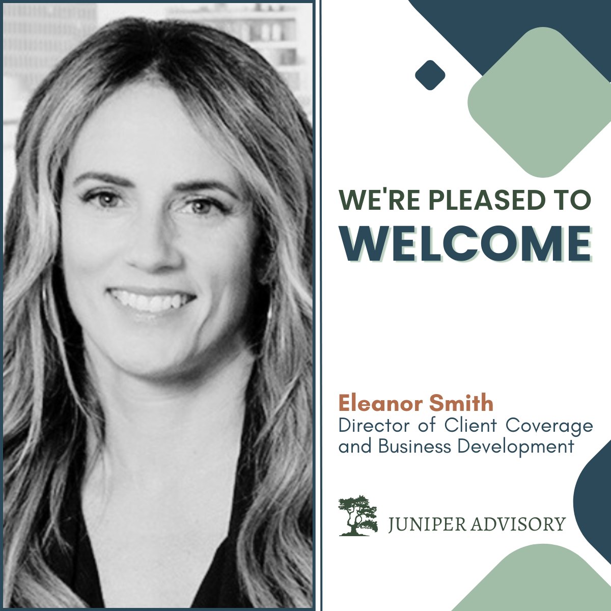 We’re pleased to welcome Eleanor Smith, Director of Client Coverage and Business Development.
 
She has more than 20 years of experience serving as both Managing Director and Chief Client Officer for two national law firms.
Full Bio>>>bit.ly/47FSS3f