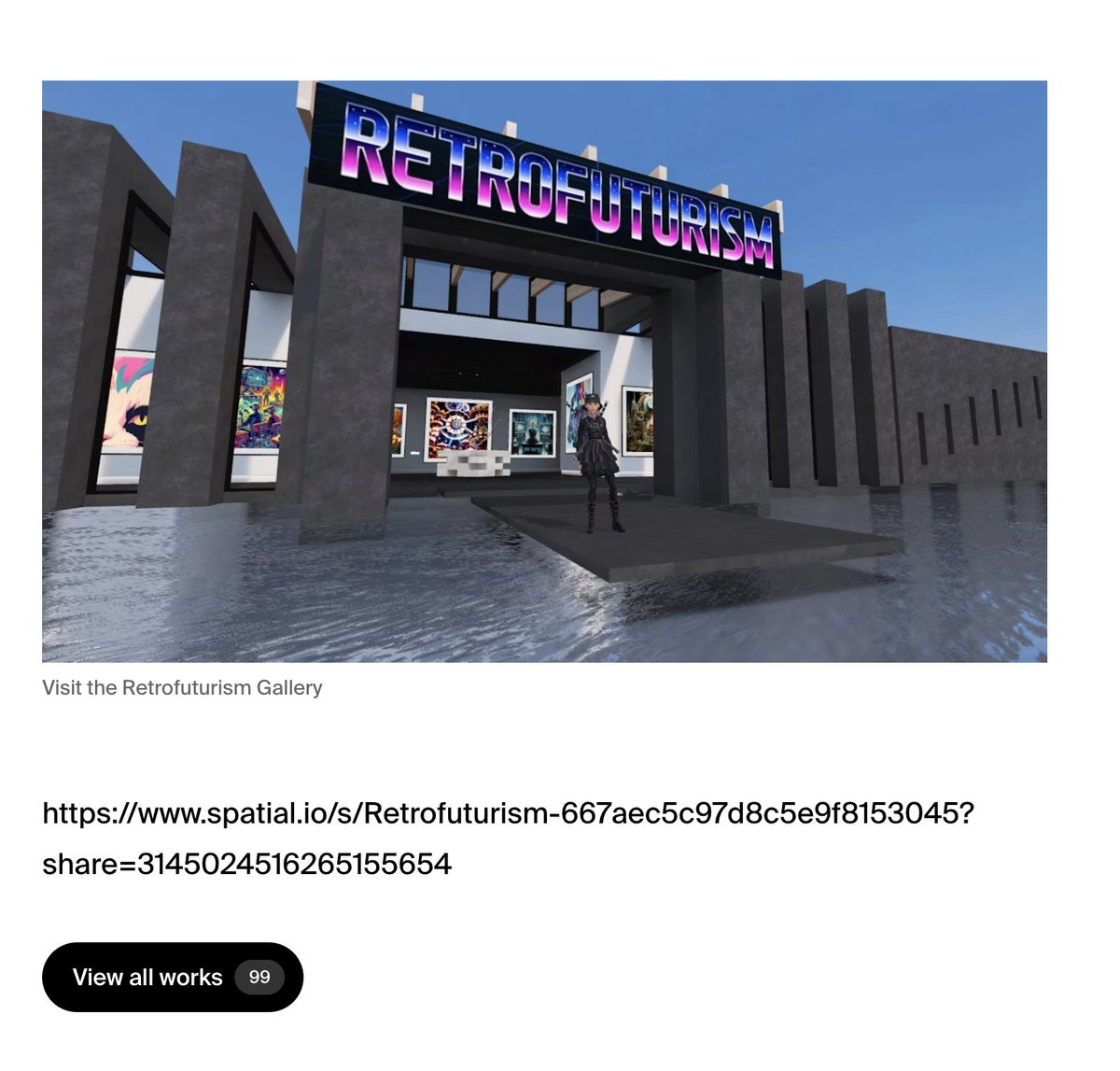 <a href="/amazon/">Amazon</a> Visit #thechronicles Retrofuturism Gallery - big thank you <a href="/ShayanArabi/">ShayanArabi.ᴱᵀᴴ</a> 
spatial.io/s/Retrofuturis…