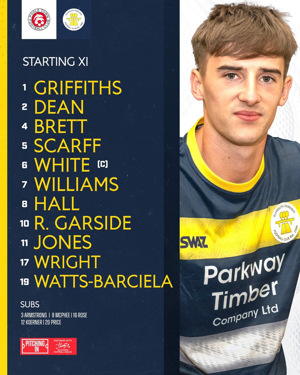 PlymouthPFC's tweet photo. THE PARKWAY 11 | 🟡 

Joe Wragg and Mitch Beardmore miss out through injury 

Will Armstrong drops to the bench

Rio Garside returns along with James Watts-Barciela and Matt Wright 

#POLPAR

#ppfc

@swsportsnews https://t.co/4RYishwD3R
