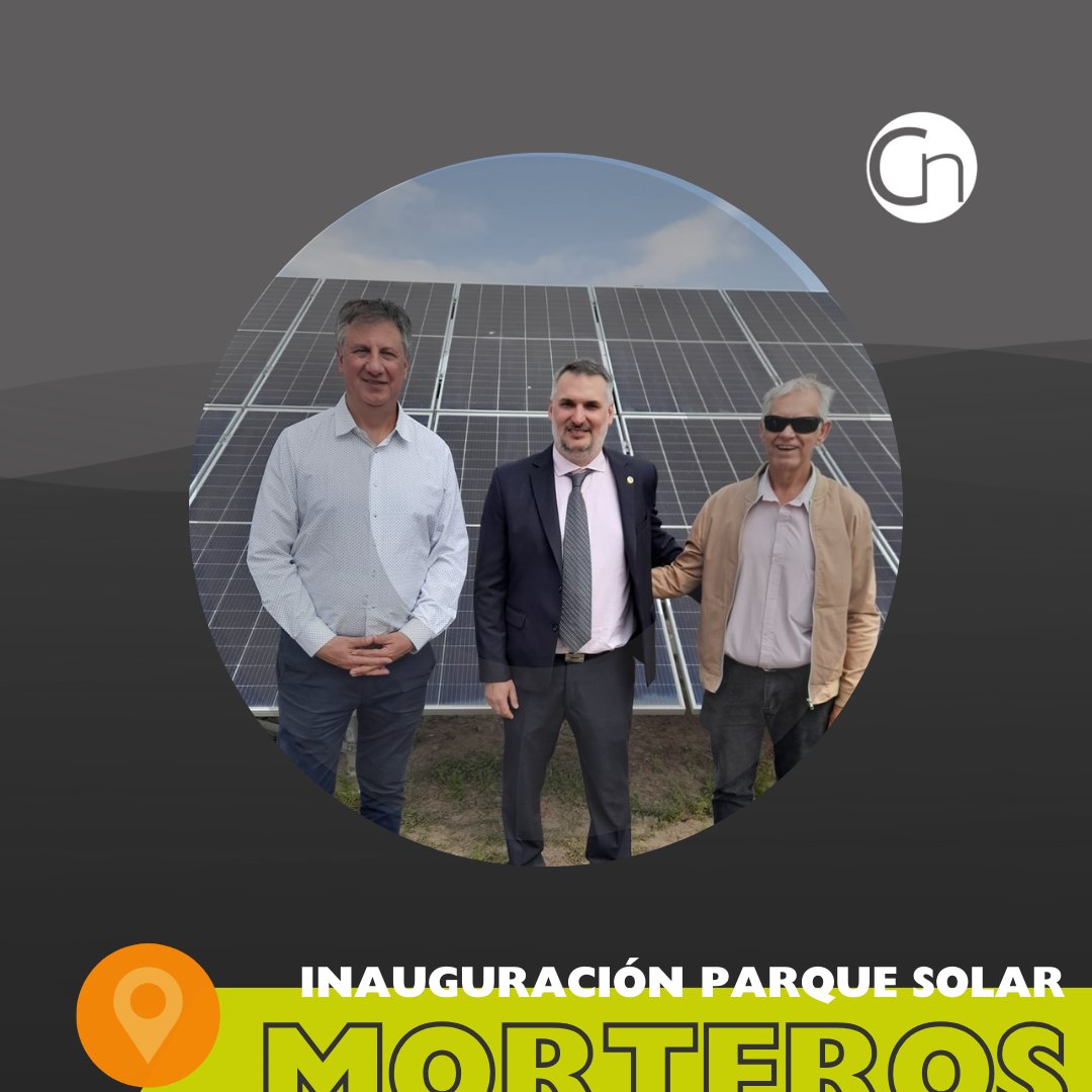 Nuestros representantes  <a href="/horacioosilva/">Horacio Silva</a>  y  Alberto Bruera acompañaron a <a href="/CoopMorteros/">CoopMorteros</a>  en la inauguración del parque solar comunitario.
Felicitamos a la cooperativa, que es parte de #COLSECOR, por este gran paso hacia un futuro más sostenible y autosuficiente
#energiasolar