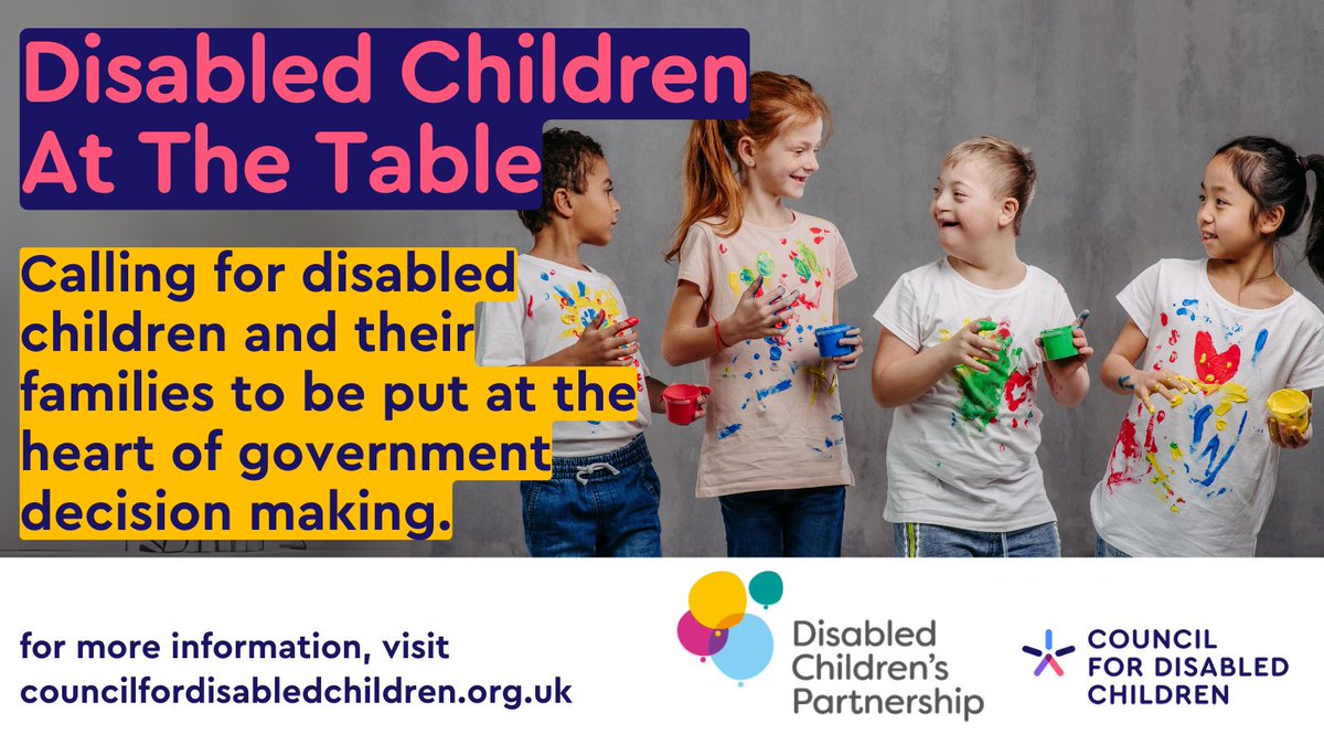 Action for Children (@actnforchildren) on Twitter photo Great to see <a href="/CDC_tweets/">CDC</a> & <a href="/DCPcampaign/">Disabled Children's Partnership</a>'s new report inspired by #ChildrenAtTheTable highlighting the importance of ensuring disabled children and their families are at the heart of policy making & their experiences are prioritised.
councilfordisabledchildren.org.uk/about-cdc/medi… Great to see <a href="/CDC_tweets/">CDC</a> & <a href="/DCPcampaign/">Disabled Children's Partnership</a>'s new report inspired by #ChildrenAtTheTable highlighting the importance of ensuring disabled children and their families are at the heart of policy making & their experiences are prioritised.
councilfordisabledchildren.org.uk/about-cdc/medi…
