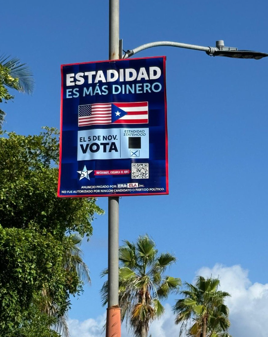 ReElectNydia's tweet photo. Republicans in Puerto Rico promise more federal funds in exchange for statehood.

Meanwhile, Republican leaders in DC like @MikeJohnson and Mitch McConnell oppose Puerto Rican statehood AND more federal money for the Island.

Oh, the irony! https://t.co/e0NUgJiQvB