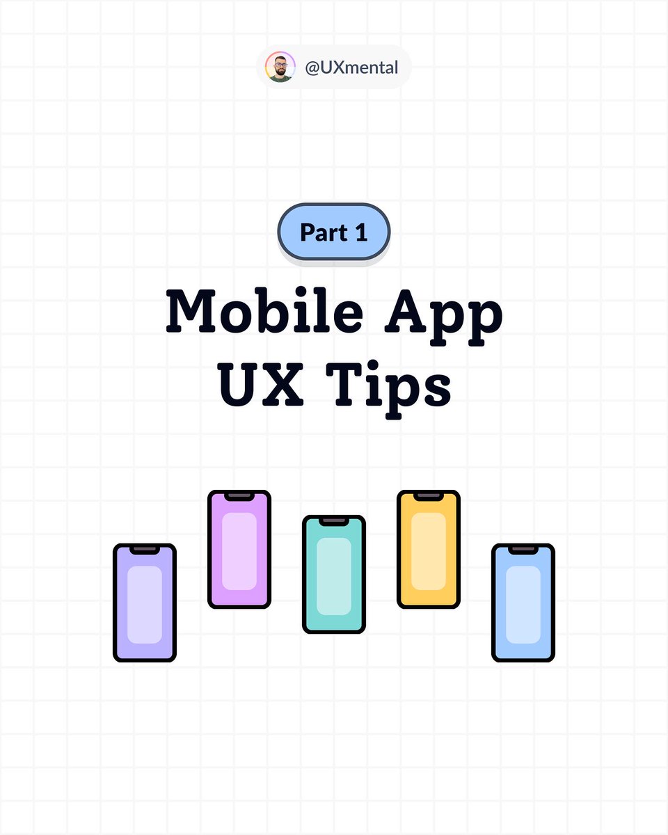 CharlesBuikem's tweet image. Product designers, check out a few tips to help you design better mobile interfaces
Credits to Uxmental on Instagram
#uiux #uiuxdesign #UserExperienceDesign #UserInterfaceDesign #mobileappdesign #webdesign #UX #uidesign