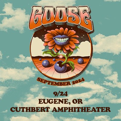 HAPPENING TONIGHT: Goose at the Cuthbert Amphitheater! Doors open at 6pm, show at 7:30 pm.