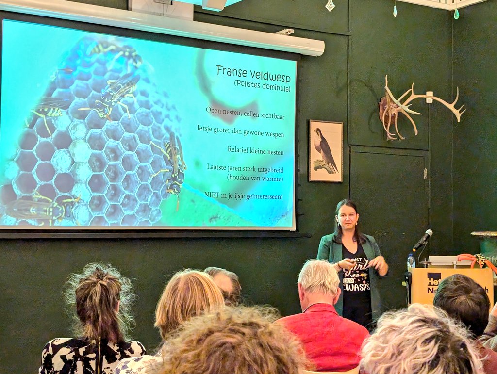 stadsnatuur's tweet photo. Weer een fijne avond in @HetNatuurhist met
@knnvvereniging afdeling #Rotterdam samen. Onderzoeker @YAartsma vertelt alles over #wespen https://t.co/Z2GctuZMoP