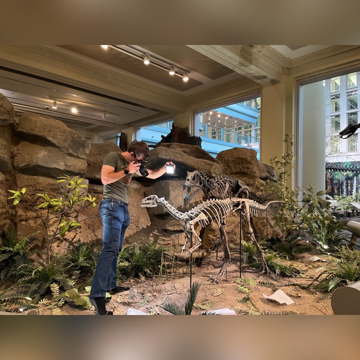 BobcatsDiscover's tweet photo. Early this summer, Daniel Dunfee traveled with some of the @witmerlab team to the @carnegiemnh in #Pittsburgh to do #research on #Dryosaurus specimens in their collections for his Geological Sciences master’s thesis.
#BobcatsDoResearch https://t.co/bz6qh8VxXG