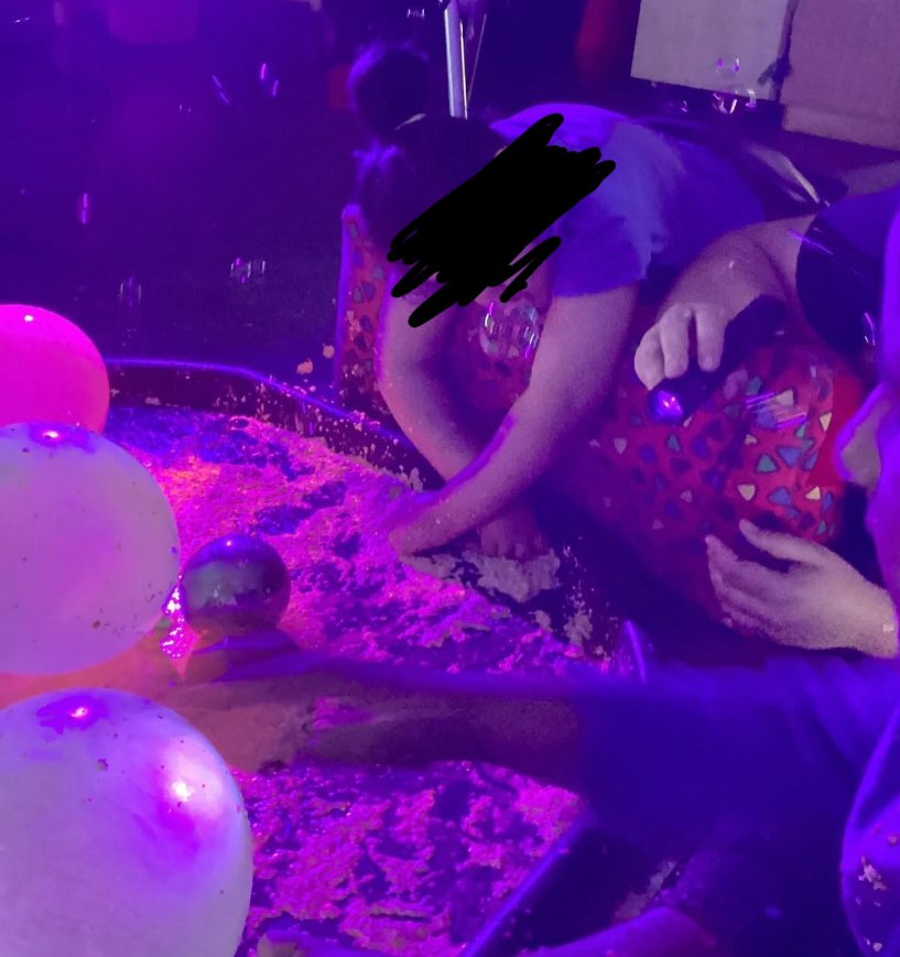 Have you ever played with UV porridge?This is what a playful and fun tactile exploration activity can look like, where we’re using our fine motor and physical skills, anticipation, and awareness of touch, as well as developing our visual attention-to music! <a href="/PositiveEyeLtd/">Positive Eye.</a> #PMLD