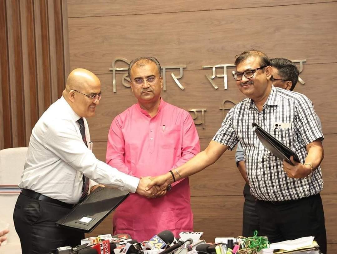 Today, 37.31 acres land transferred to the Respected ED sir, AIIMS Darbhanga by the Health Dept. (Govt. of Bihar) for establishment of AIl India institute of medical sciences. During this, the Hon'ble Health Minister of Bihar, Sri Mangal Pandey Ji was also present.