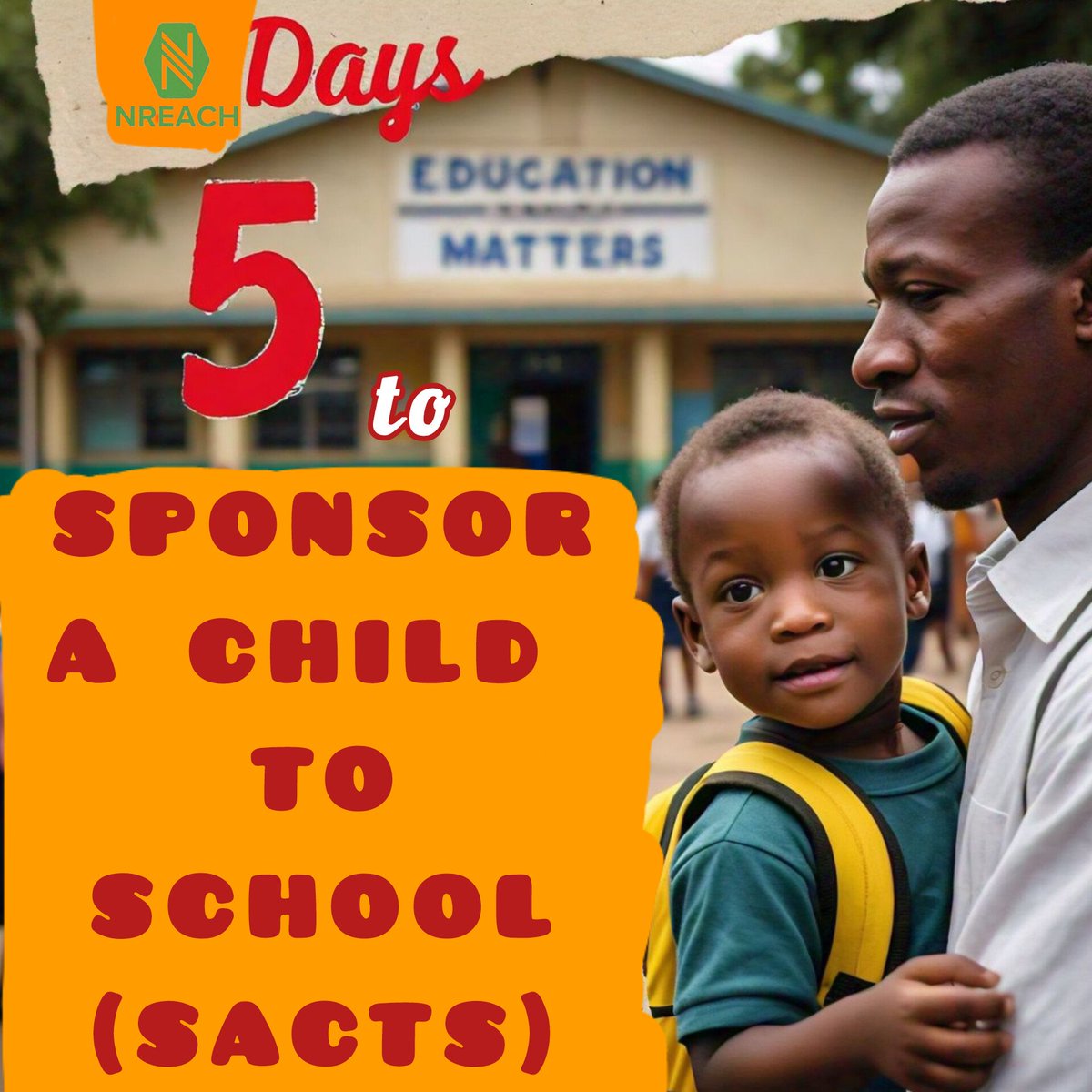 nreachnigeria's tweet photo. It is 5 Days to the Sponsor A Child to School (SACTS) Scholarship Award Day.
29th September 2024 is the date
We are excited ππ½ππ₯³ππ½ππΊπ½ππ₯³πΊπ½
#SACTS #SponsorAChildtoSchool #SACTS2024 #Education #scholarship #School #NREACH #NreachNigeria #CYAA #StLeoCYAA DSTV https://t.co/UJjvHTpvnF