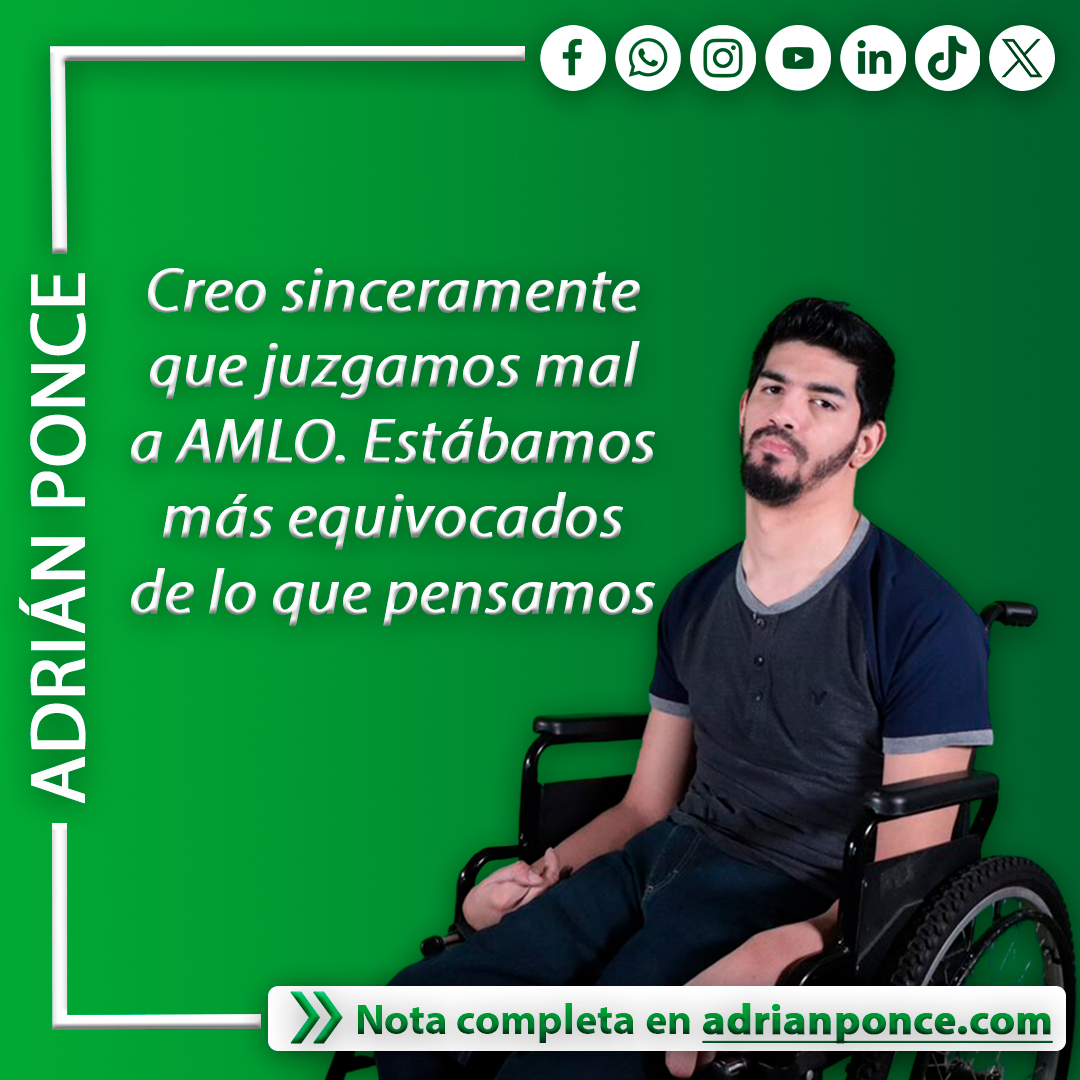 AdrianPonceDR's tweet photo. Si bien en ataques de enojo e impotencia he sido parte de quienes lo han insultado, después de pensarlo seriamente hoy quiero decir que me equivoqué con @lopezobrador_ ...
https://t.co/wn0fxXYQZ1 https://t.co/u4bX00S0c3