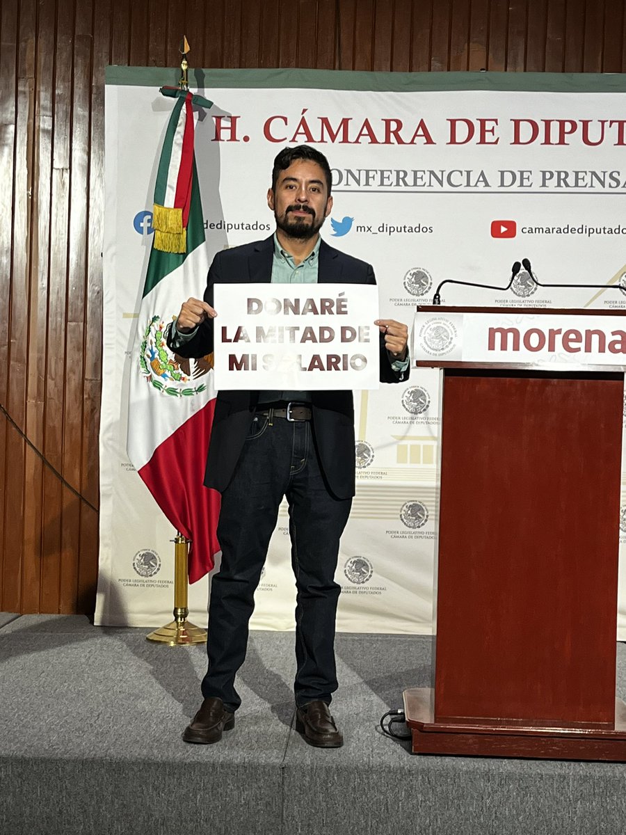 GuillermoSRguez's tweet image. Acabo de anunciar en la @Mx_Diputados que donaré la mitad de mi salario a causas sociales en mi distrito.

¡Por el bien de todos, primero las y los pobres!