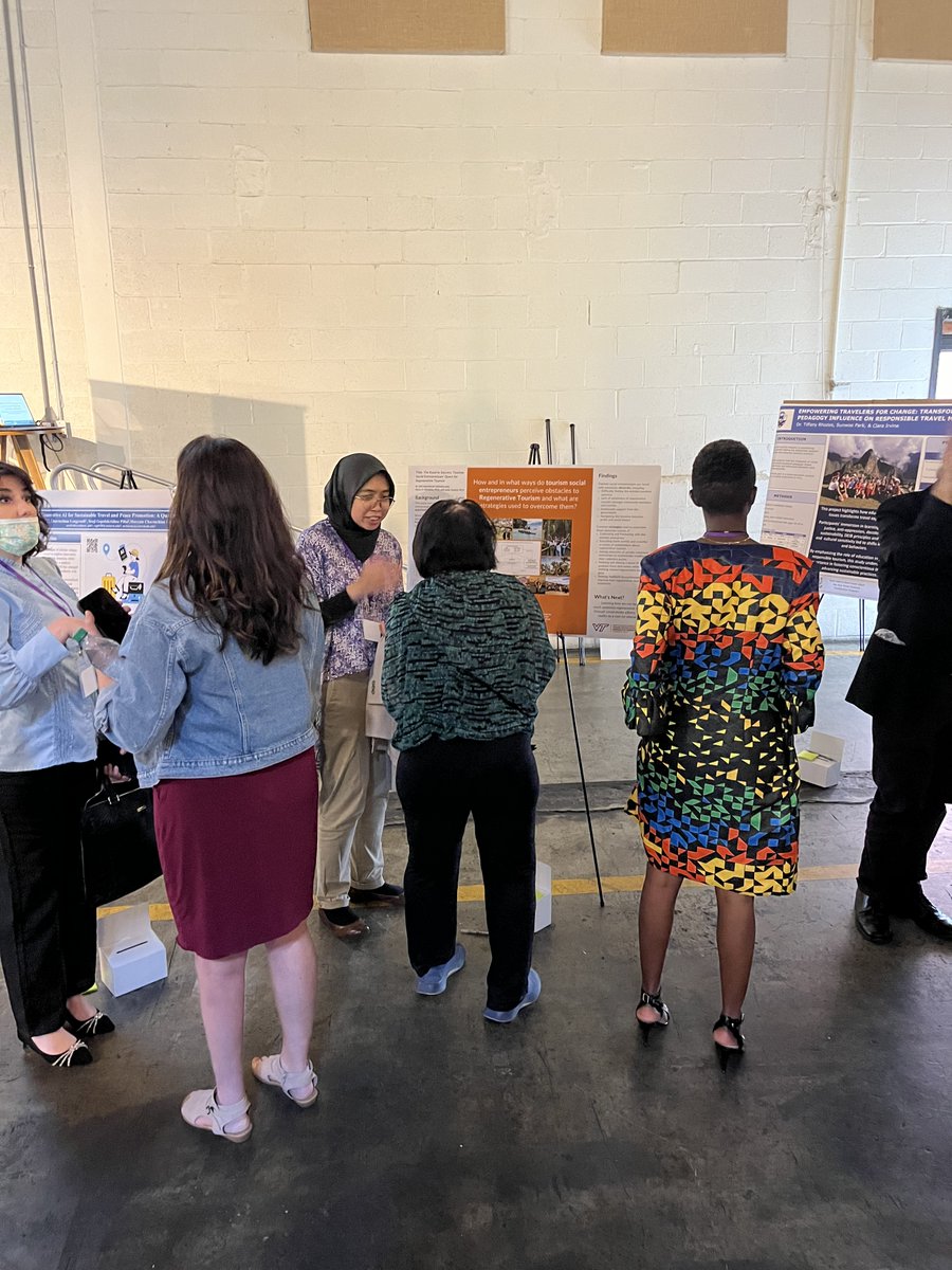 Dini Hajarrahmah presented her poster today in Atlanta at the 2024 World Tourism Day Forum on Tourism, Justice &amp; Peace. The topic of her poster &amp; presentation was around the identification of challenges &amp; strategies of Regenerative Tourism.  lnkd.in/ev94btn6