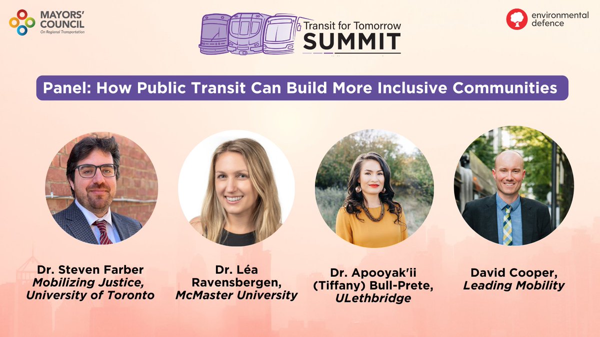 EnvironmentalDefence (@envirodefence) on Twitter photo Join us at the "Transit for Tomorrow" summit on Oct 28 in Ottawa for the panel, "How Public Transit Can Build More Inclusive Communities." The panel will feature the following four experts: <a href="/FarberSteven/">Steven Farber</a> , <a href="/LeaRavensbergen/">Lea Ravensbergen </a> , <a href="/prete_tiffany/">Apooyak'ii/Tiffany Prete</a> , and <a href="/leadingmobility/">David Cooper</a>. Register here: Join us at the "Transit for Tomorrow" summit on Oct 28 in Ottawa for the panel, "How Public Transit Can Build More Inclusive Communities." The panel will feature the following four experts: <a href="/FarberSteven/">Steven Farber</a> , <a href="/LeaRavensbergen/">Lea Ravensbergen </a> , <a href="/prete_tiffany/">Apooyak'ii/Tiffany Prete</a> , and <a href="/leadingmobility/">David Cooper</a>. Register here: