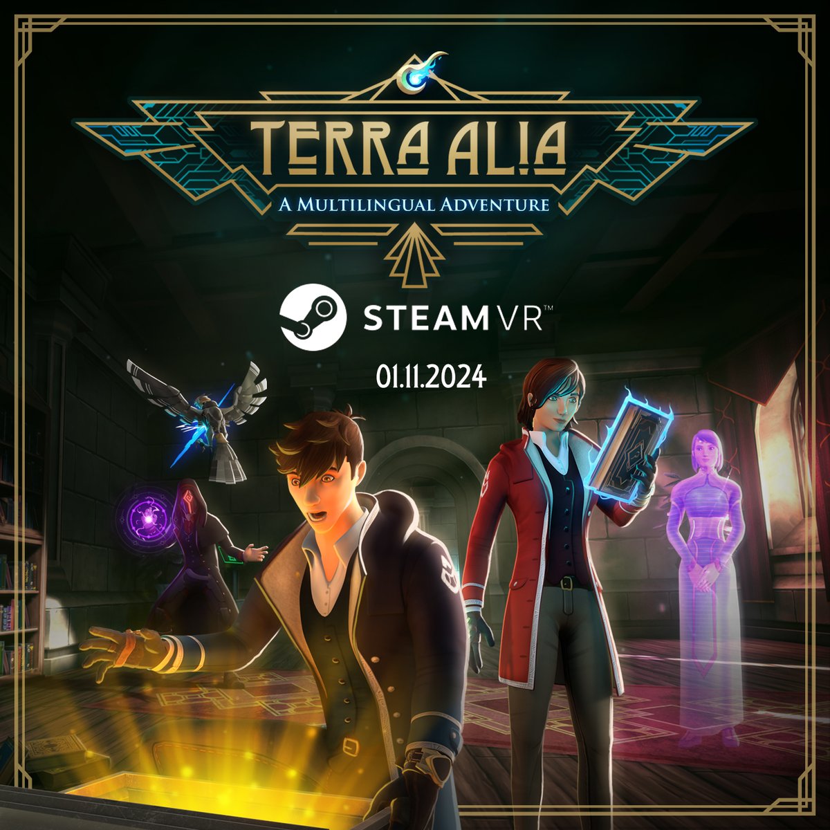 Terra Alia VR is coming to Steam on November 1st, 2024! 🌍
Explore a world full of magic, ancient mysteries, and exciting adventures while also learning new languages. 
Mark your calendars an wishlist today! 🗓️
store.steampowered.com/app/3062400/Te…