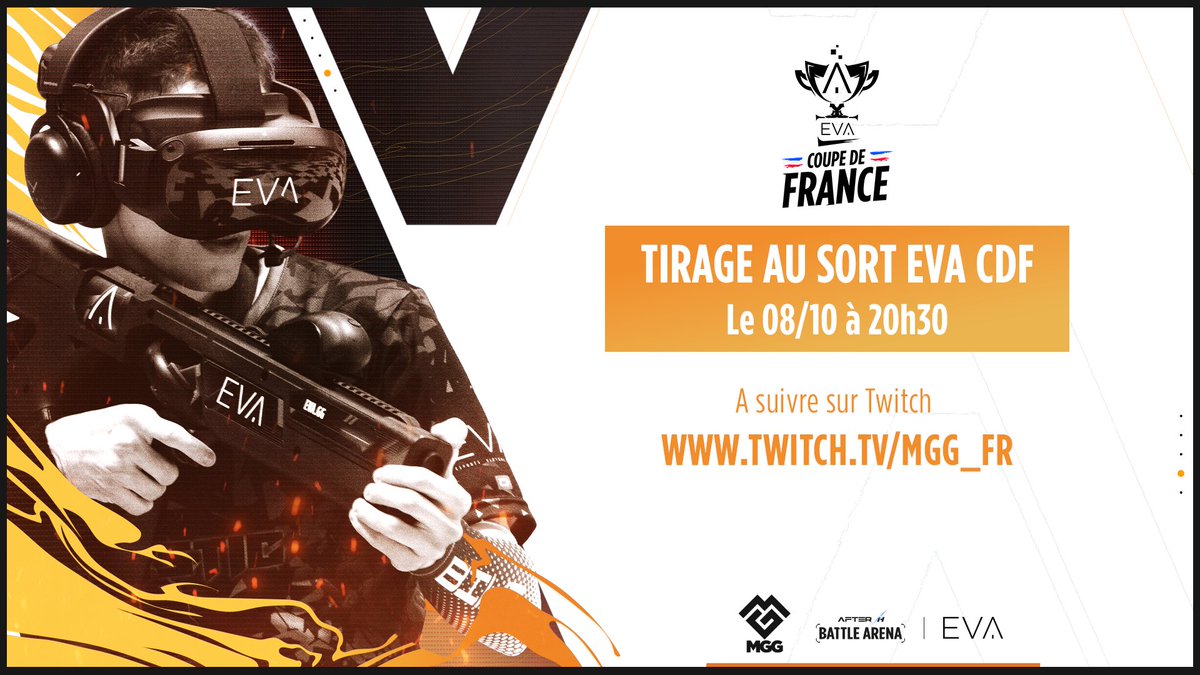 ⚠️ ANNONCE COUPE DE FRANCE ⚠️

Tirage au sort des matchs de l'EVA Coupe de France le mardi 08/10 à 20h30. Ce sera au début du live J14 de l'EVA League 1.

🔗 twitch.tv/mgg_fr