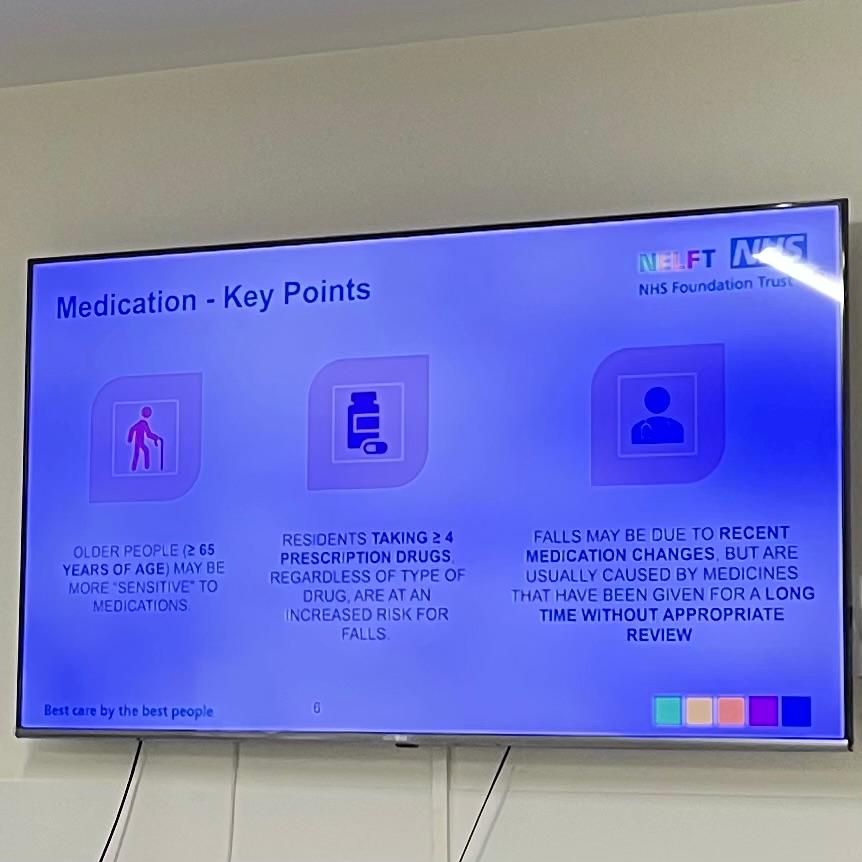 It's Falls Awareness week 2024 <a href="/NELFT/">North East London NHS Foundation Trust (NELFT)</a> ...  MDT working at its best at #AinslieRehab ... excellent talk from our Pharmacists 
<a href="/NELFT_AHP/">NELFT AHP</a>
<a href="/nelftqis/">NELFT Quality Improvement Services</a> 
@nelft_effective 
<a href="/NELFTPharmacy/">NELFT Pharmacy</a>
#RightToRehab