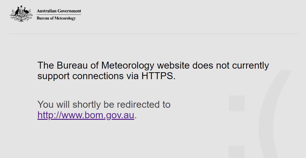 Hey <a href="/BOM_Vic/">Bureau of Meteorology, Victoria</a> - I know that weather data is not exactly secret, but the early naughties called and want their Internet back.